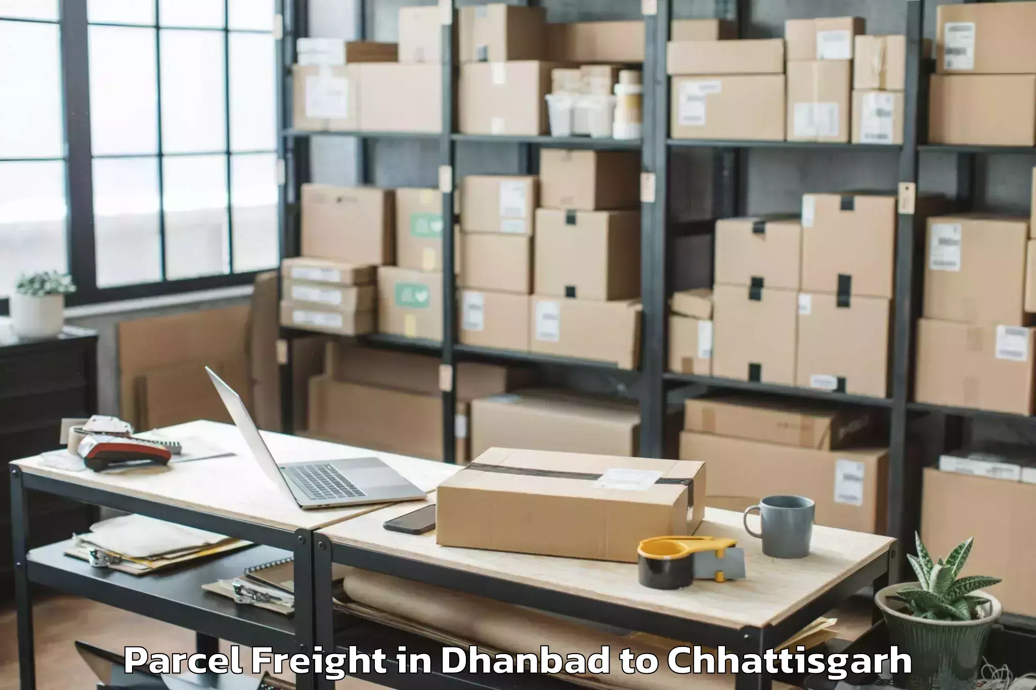 Dhanbad to Gariaband Parcel Freight Booking